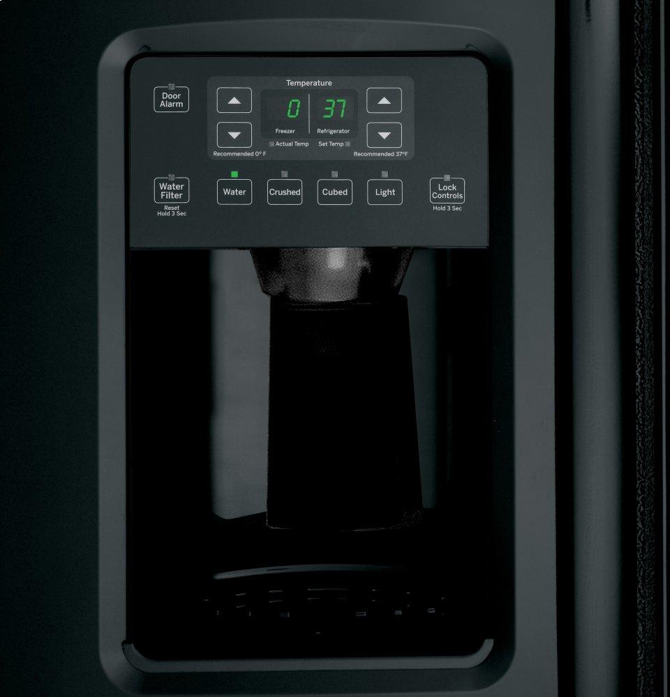 Ge Appliances GSS25GGHBB Ge® 25.3 Cu. Ft. Side-By-Side Refrigerator