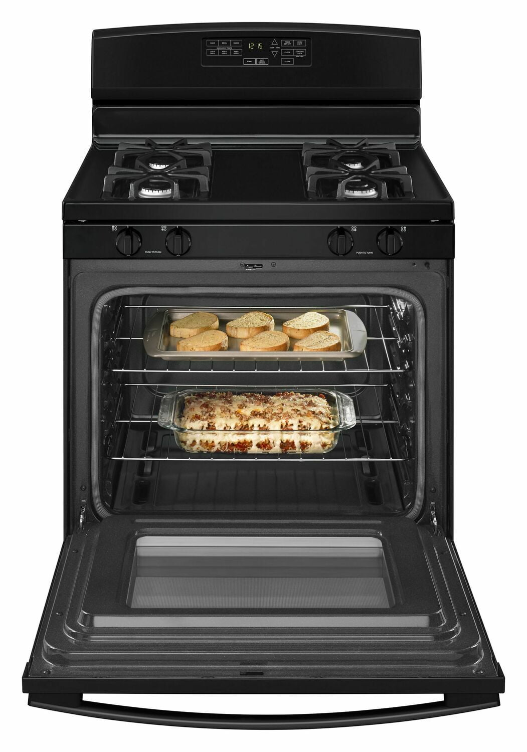 Amana AGR6603SFB 30-Inch Gas Range With Self-Clean Option - Black