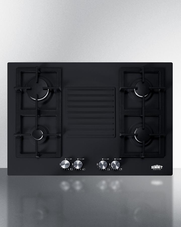 Summit GC432B 30" Wide 4-Burner Gas Cooktop