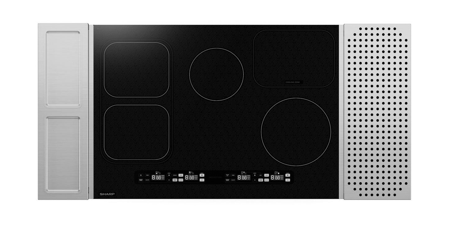 Sharp SCH3043GB Sharp 30 In. Induction Cooktop With Side Accessories