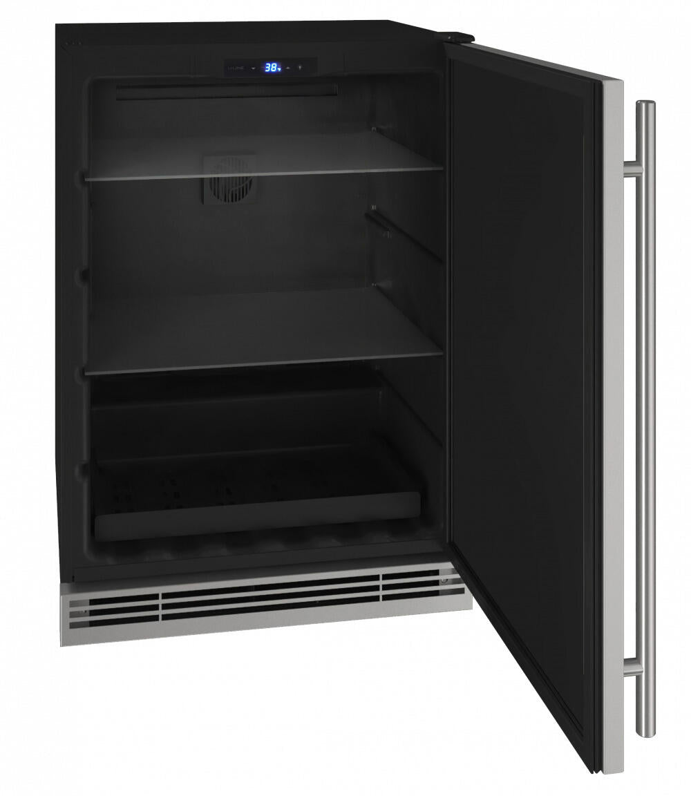U-Line UHRE124SS01A Hre124 24" Refrigerator With Stainless Solid Finish (115V/60 Hz Volts /60 Hz Hz)