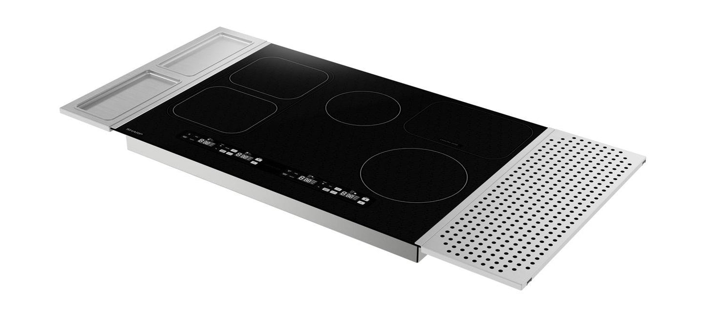 Sharp SCH3043GB Sharp 30 In. Induction Cooktop With Side Accessories