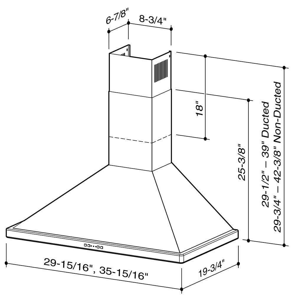 Broan EW5830SS Broan® 30-Inch Convertible Canopy Wall-Mount Range Hood W/ Heat Sentry®, 500 Cfm, Stainless Steel