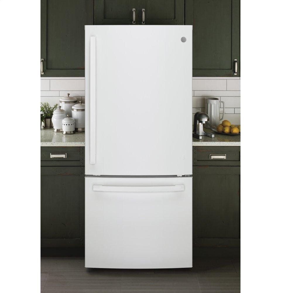 Ge Appliances GBE21DGKWW Ge® Energy Star® 21.0 Cu. Ft. Bottom-Freezer Refrigerator