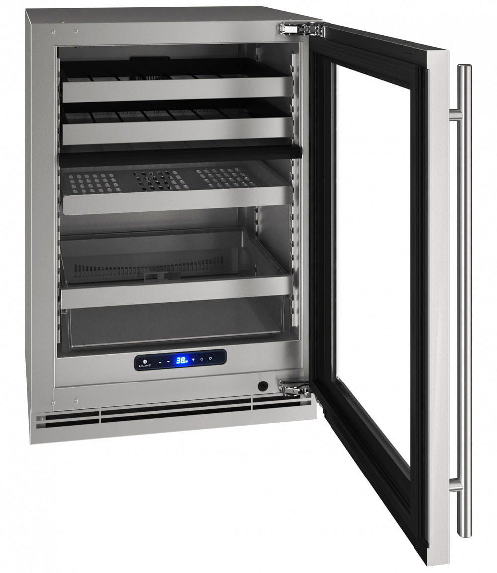 U-Line UHBD524SG41A Hbd524 24" Dual-Zone Beverage Center With Stainless Frame Finish And Right-Hand Hinge Door Swing (115 V/60 Hz Volts /60 Hz Hz)