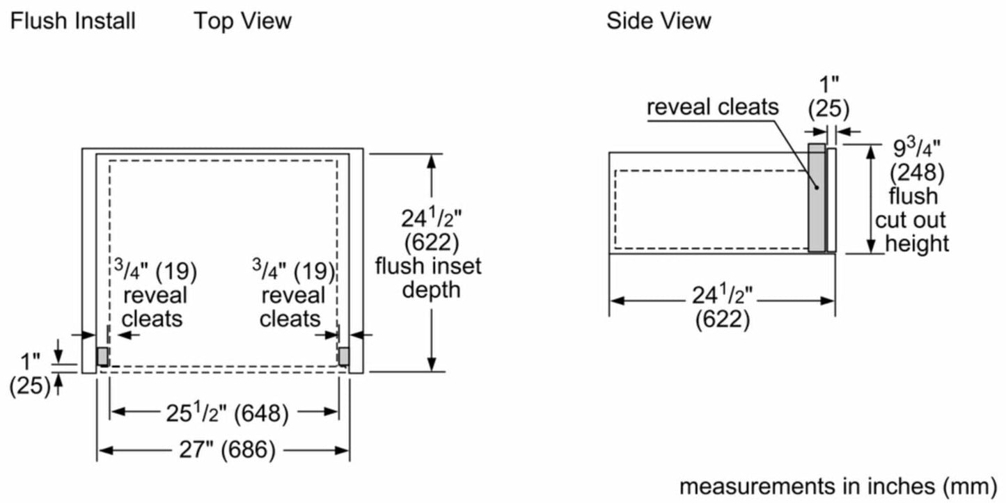 Bosch HWD5751UC 500 Series, 27", Warming Drawer