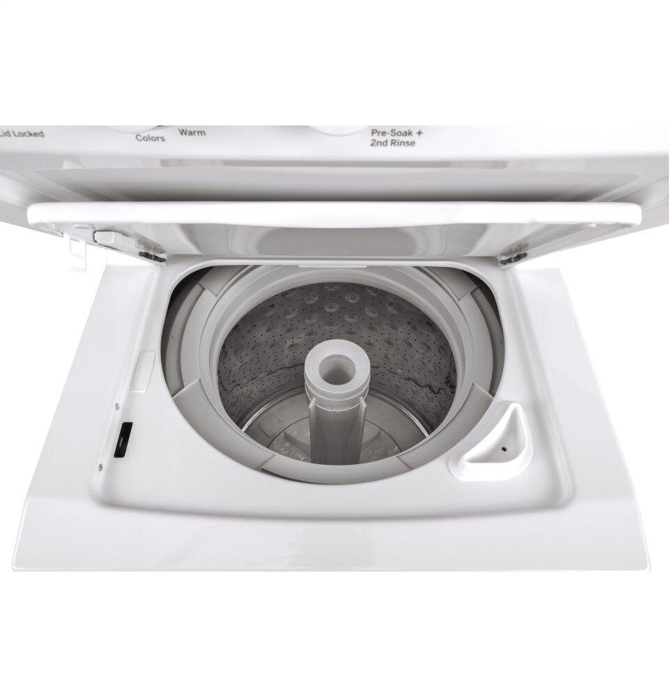 Ge Appliances GUD24GSSMWW Ge Unitized Spacemaker® 2.3 Cu. Ft. Capacity Washer With Stainless Steel Basket And 4.4 Cu. Ft. Capacity Gas Dryer