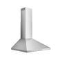 Broan BWP1304SS Broan® 30-Inch Convertible Wall-Mount Pyramidal Chimney Range Hood, 450 Max Cfm, Stainless Steel
