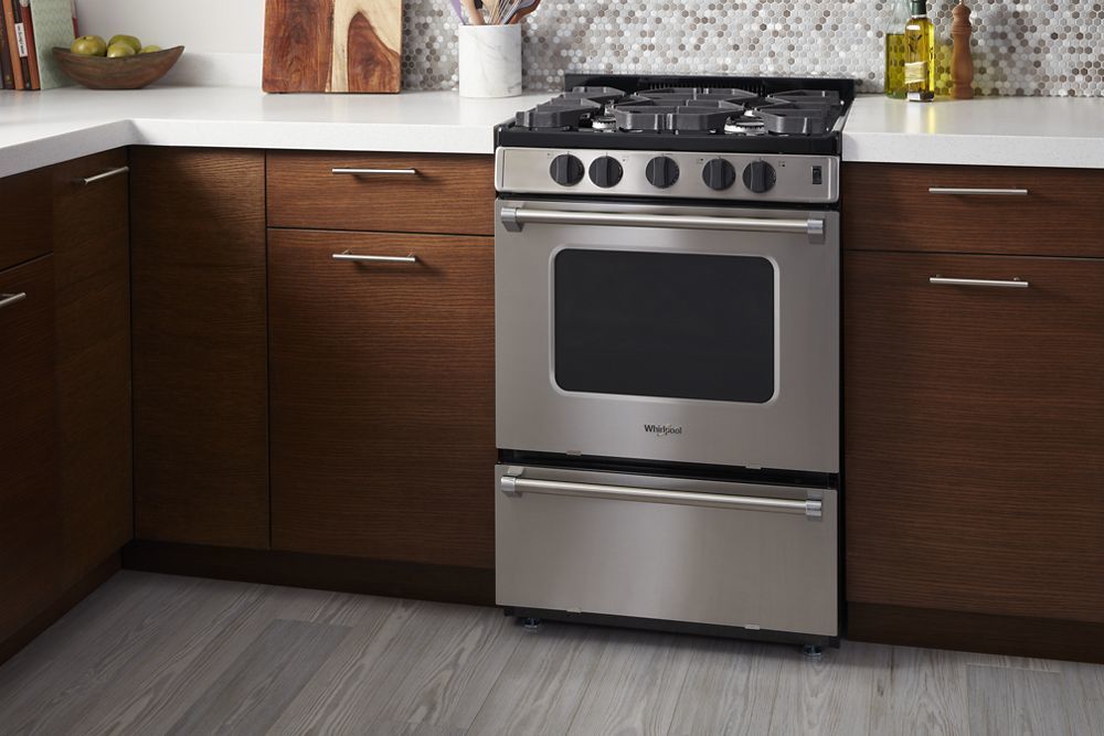 Whirlpool WFG500M4HS 24-Inch Freestanding Gas Range With Sealed Burners