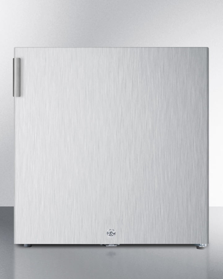 Summit FS24LCSS Compact All-Freezer For General Purpose Use, Manual Defrost With Lock And Stainless Steel Exterior