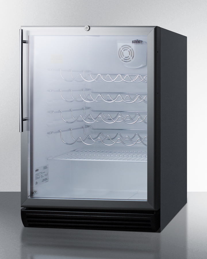 Summit SWC6GBLBIHVADA 24" Wide Built-In Wine Cellar, Ada Compliant
