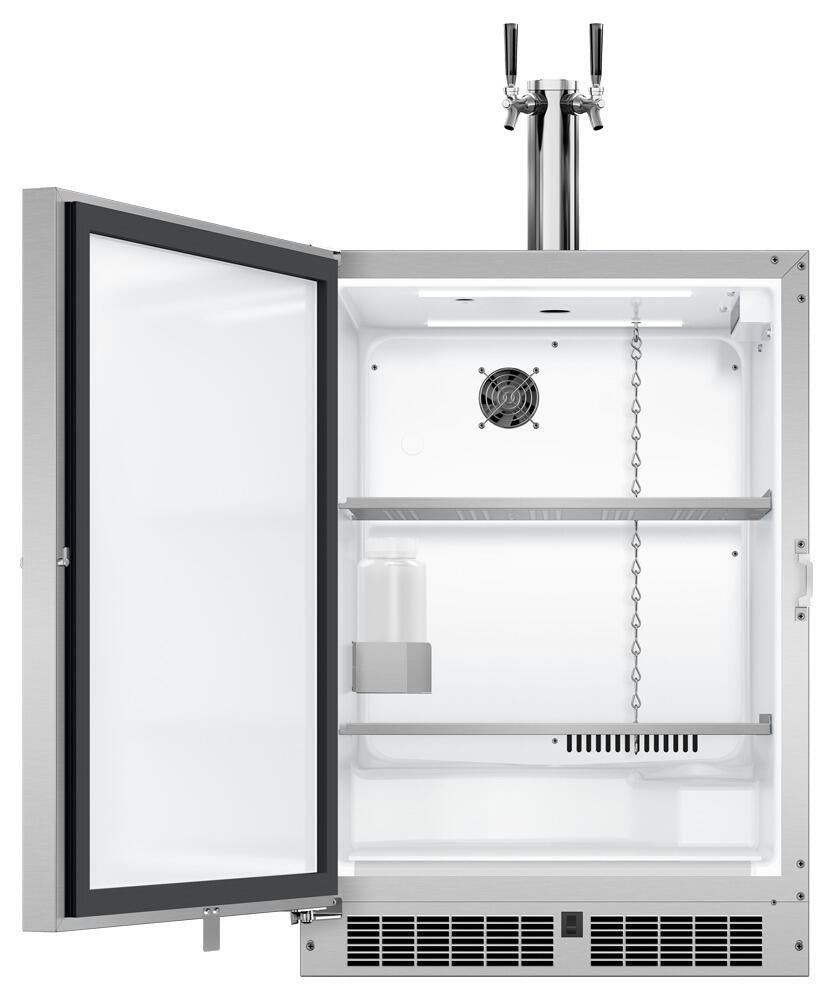 Dcs RF24BTL2 24" Outdoor Beer Dispenser, Dual Tap, Left Hinge