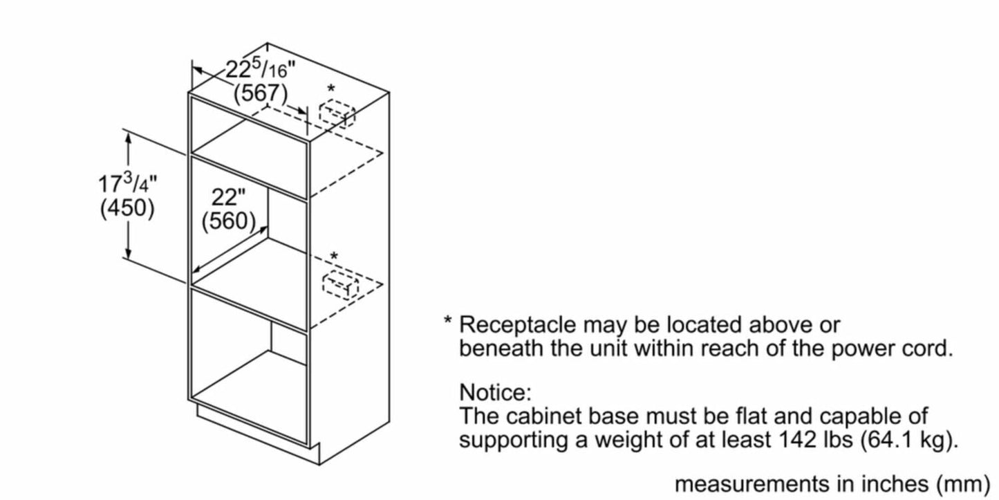 Bosch HMC54151UC 500 Series, 24" Speed / Convection Microwave, 120Volt, Ss