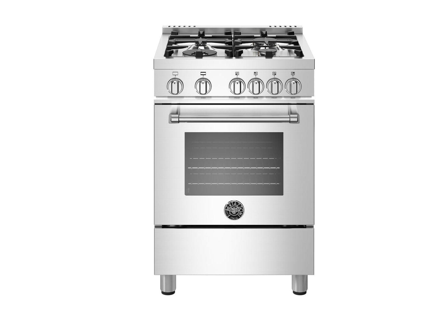 Bertazzoni MAST244GASXELP 24" Master Series Range - Gas Oven - 4 Aluminum Burners - Lp