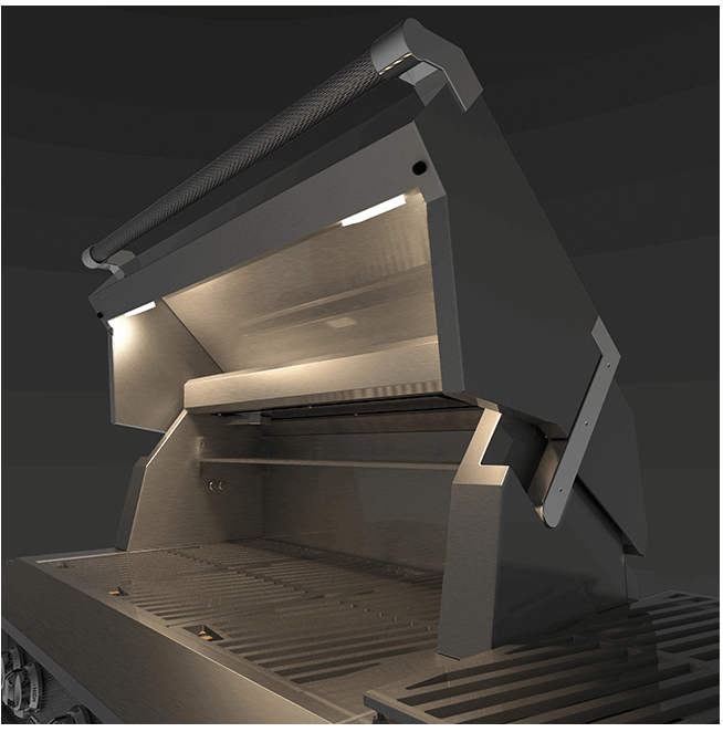 Hestan GSBR42CX2NGDG Hestan 42" Natural Gas Deluxe Freestanding Grill And Cart W/ Double Side Burner Gsbr42Cx2 - Dark Grey (Custom Color: Pacific Fog)