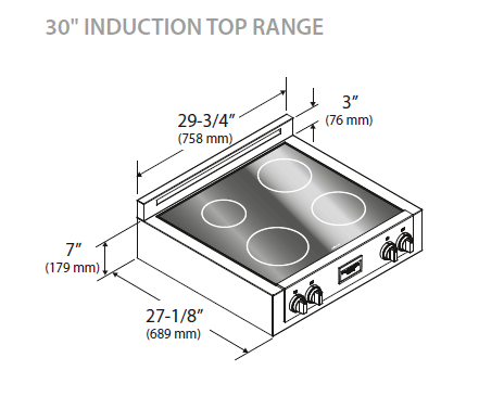 Fulgor Milano F6IRT304S1 30'' Professional Induction Range Top (F6Irt304S1)