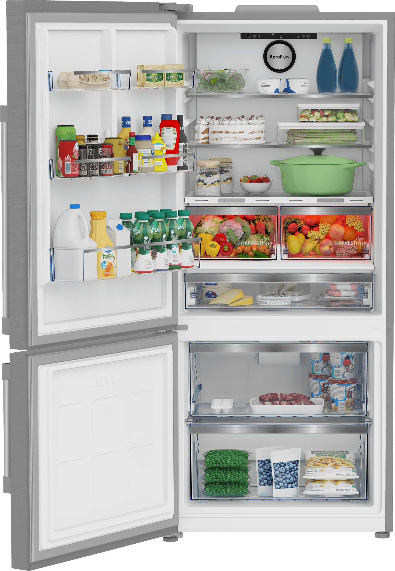 Beko BFBF30216SSL 30" Bottom Freezer Refrigerator