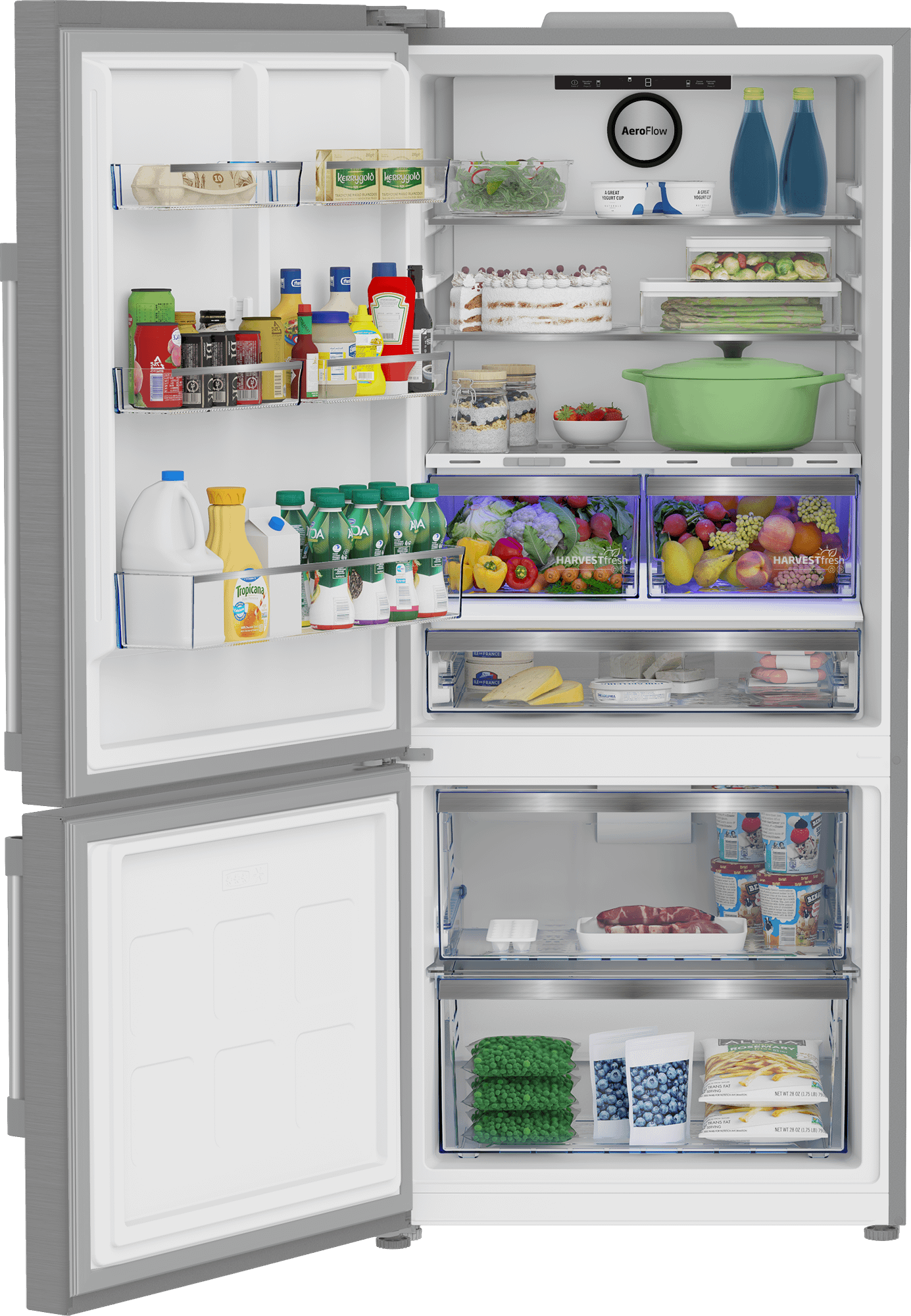 Beko BFBF30216SSL 30" Bottom Freezer Refrigerator