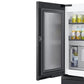 Samsung RF29BB89008M Bespoke 4-Door French Door Refrigerator (29 Cu. Ft.) - With Top Left And Family Hub™ Panel In Charcoal Glass - And Matte Black Steel Middle And Bottom Door Panels