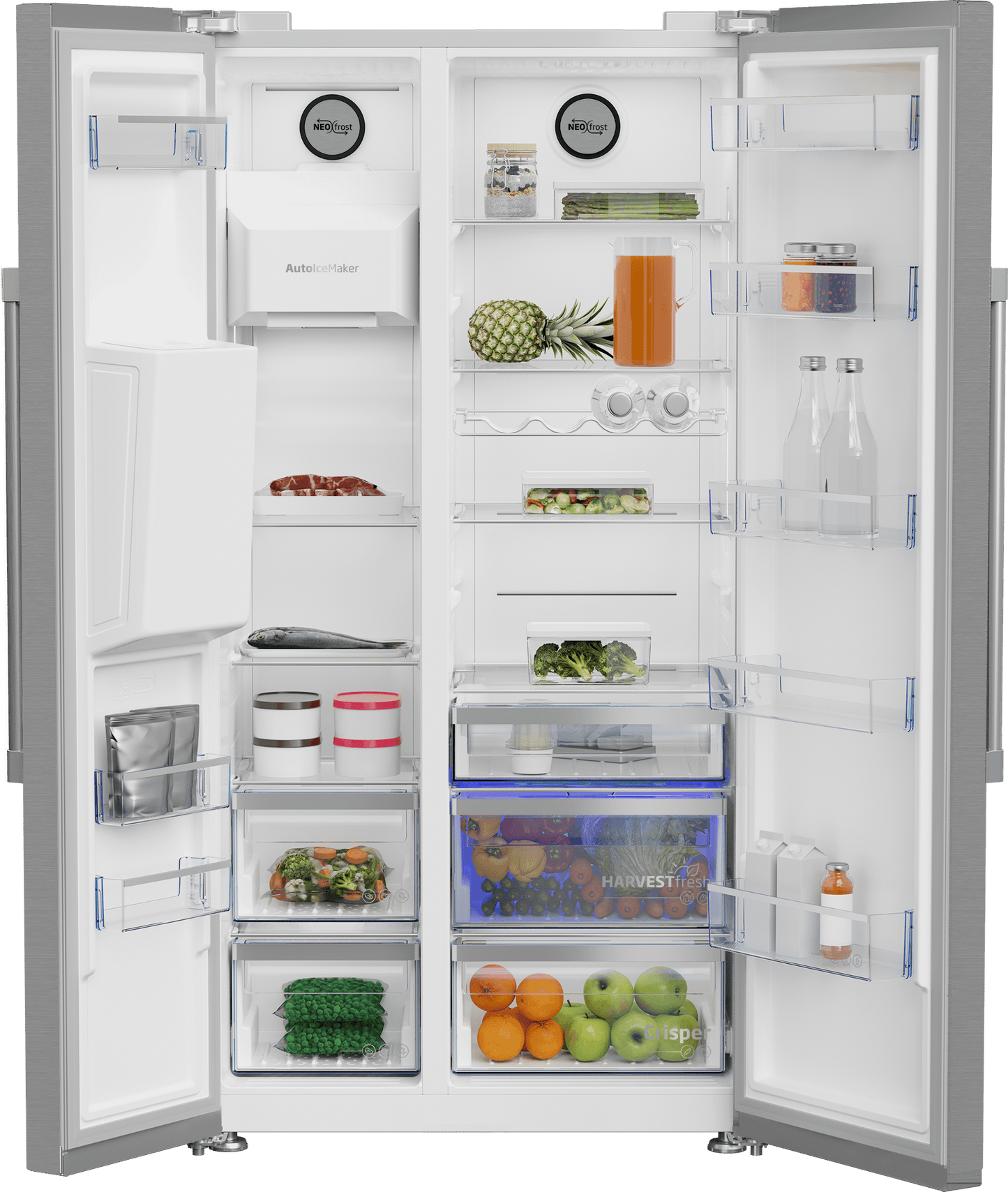 Beko BFSB3622XSS 36" Side By Side Refrigerator With Harvestfresh
