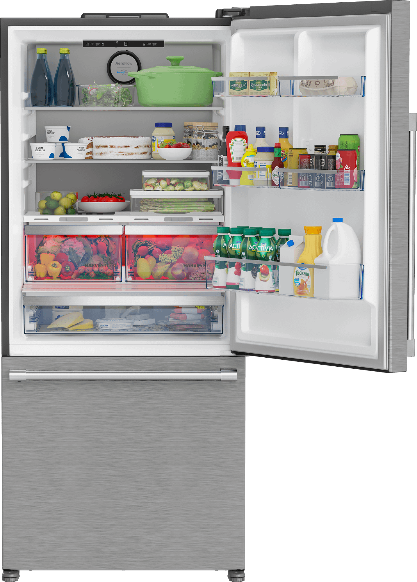 Beko BFBD30216SSIM 30" Bottom Freezer Refrigerator With Harvestfresh
