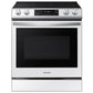 Samsung NE63BB861112 Bespoke 6.3 Cu. Ft. Smart Rapid Heat Induction Slide-In Range With Air Fry & Convection+ In White Glass