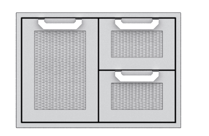Hestan AGSDR30DG Hestan 30" Double Drawer / Storage Door Combination Agsdr - Dark Grey (Custom Color: Pacific Fog)
