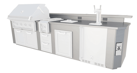 Hestan GES12 Hestan 12 Foot Entertainment Suite With Grill For Customer Installed Countertop APPLIANCES SOLD SEPARATELY