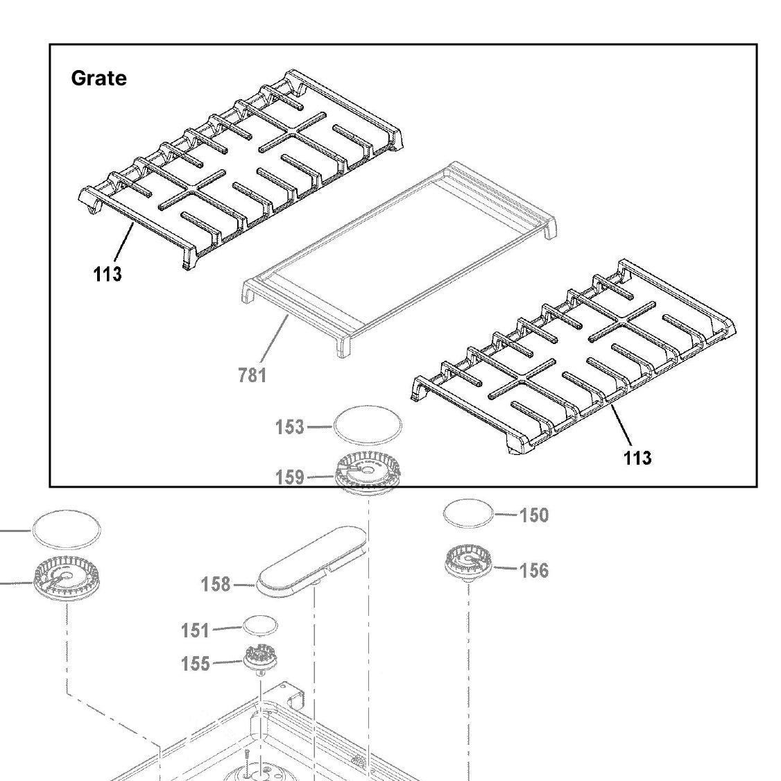 GE JGS760 Passover Parts