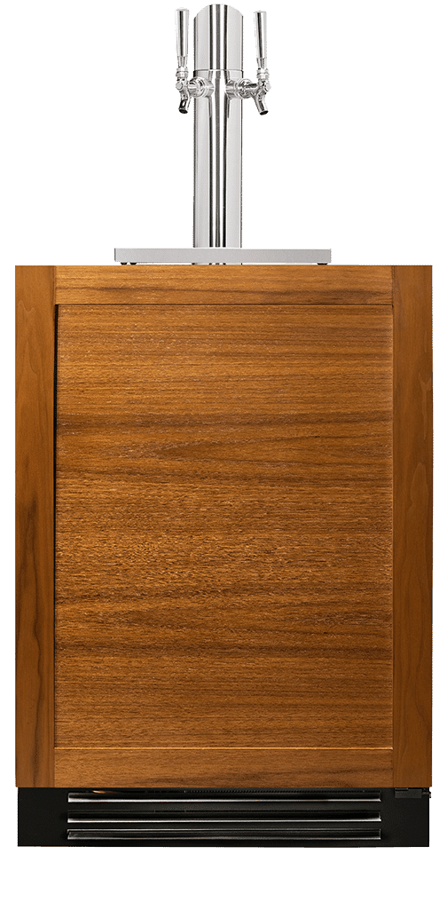 True Residential TUR24DDROPC 24 Inch Dual Tap Overlay Panel Door Right Hinge Undercounter Beverage Dispenser