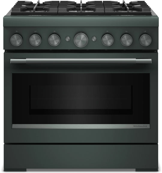 Kitchenaid KFDS936SJP 36-Inch 6 Burner Commercial-Style Dual Fuel Range With No Preheat Air Fry Mode