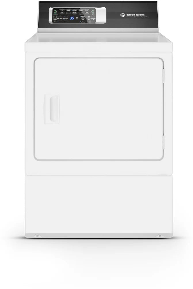 Speed Queen DF7004WE Df7 Sanitizing White Electric Dryer With Front Control Pet Plus™ Steam Over-Dry Protection Technology Energy Star® Certified 5-Year Warranty