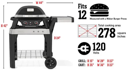 Weber 5012001 Pulse 2000 Electric Grill