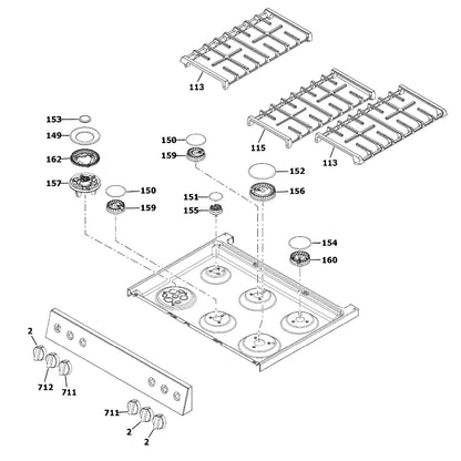 GE CGS700M2 Passover Parts