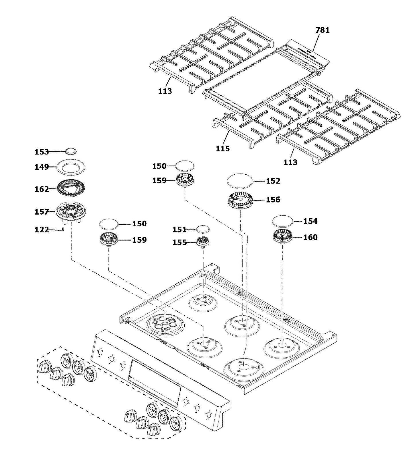 GE CGS700P2 Passover Parts