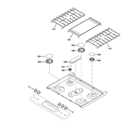 GE JGS760 Passover Parts