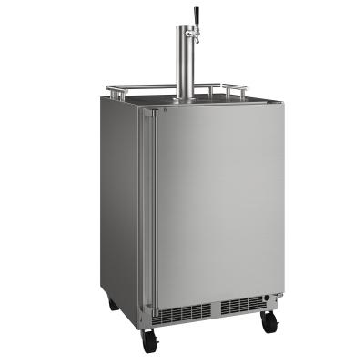 Marvel MOKR224SSA1A 24-In Outdoor Mobile Dispenser With Single Beer & Beverage Tap With Door Style - Stainless Steel, Dispenser Type - Single Beer