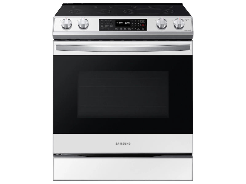 Samsung NE63CB831512AA Bespoke 6.3 Cu. Ft. Smart Slide-In Electric Range With Air Fry & Convection In White Glass