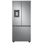 Samsung RF22A4221SR 22 Cu. Ft. Smart 3-Door French Door Refrigerator With External Water Dispenser In Fingerprint Resistant Stainless Steel