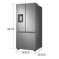 Samsung RF22A4221SR 22 Cu. Ft. Smart 3-Door French Door Refrigerator With External Water Dispenser In Fingerprint Resistant Stainless Steel