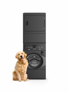 Speed Queen SF7008BE Matte Black Stacked Washer - Electric Dryer
