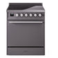 Ilve UPI304QMPMG Professional Plus Ii 30 Inch Electric Freestanding Range In Matte Graphite With Trim
