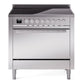 Ilve UPI366QMPSS Professional Plus Ii 36 Inch Electric Freestanding Range In Stainless Steel With Trim