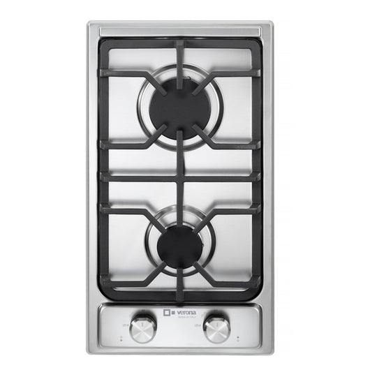 Verona VDGCT212FSS Verona 12" Designer Gas Cooktop - Brass Burners - Ss