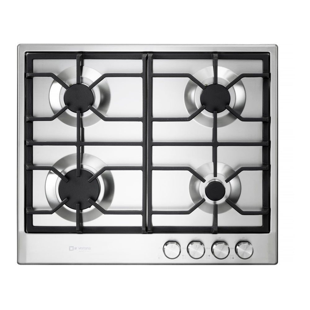 Verona VDGCT424FSS Verona 24" Designer Gas Cooktop-Brass Burners Ss