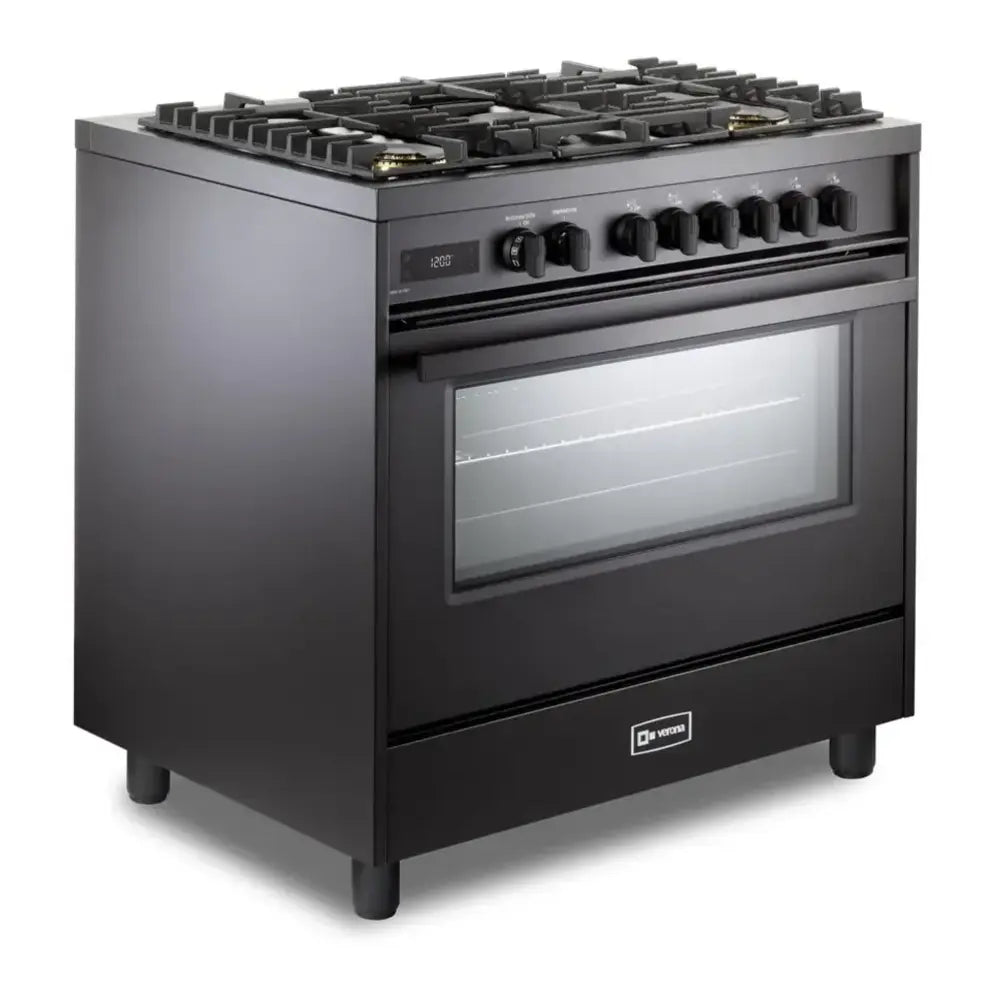 Verona VMFSGE365EE Verona Ult Midnight 36" Dual Fuel Range - Full Black