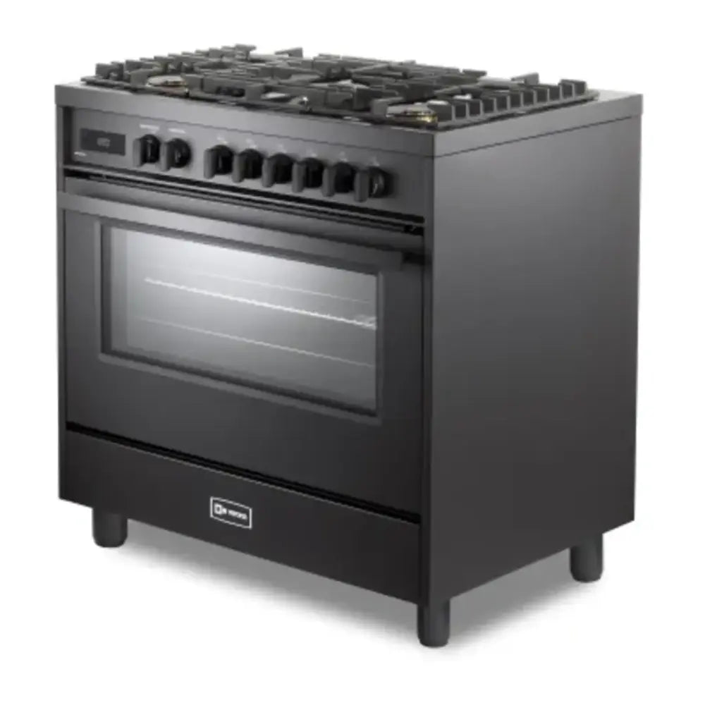 Verona VMFSGE365EE Verona Ult Midnight 36" Dual Fuel Range - Full Black
