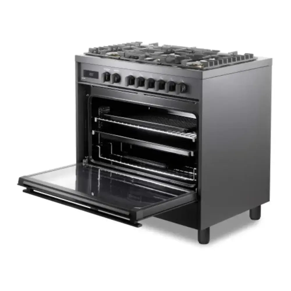 Verona VMFSGE365EE Verona Ult Midnight 36" Dual Fuel Range - Full Black