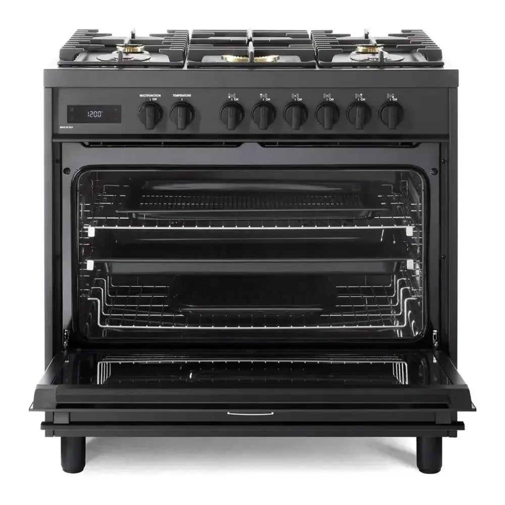 Verona VMFSGE365EE Verona Ult Midnight 36" Dual Fuel Range - Full Black