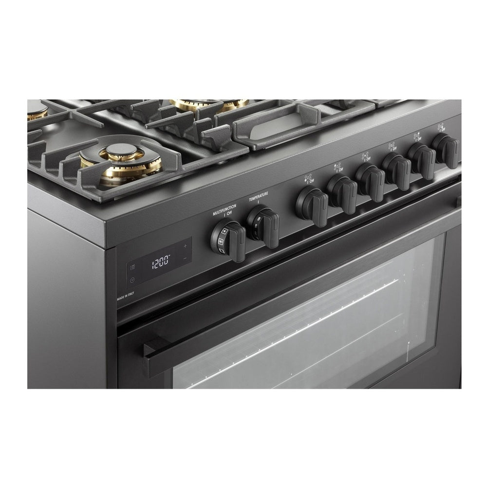 Verona VMFSGE365EE Verona Ult Midnight 36" Dual Fuel Range - Full Black
